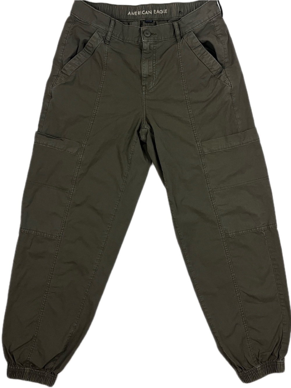 American Eagle Outfitters Olive Green Women's Sz 2 Cargo Baggy Jogger